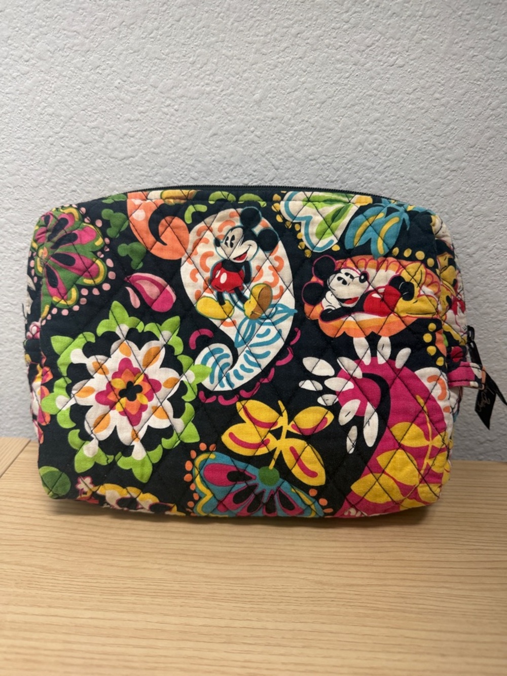 Vera Bradley Disney Parks Mickey and Minnie Mouse Cosmetic Bag Pouch EUC
